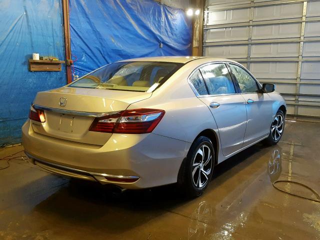 1HGCR2F37HA251282 - 2017 HONDA ACCORD LX GOLD photo 4