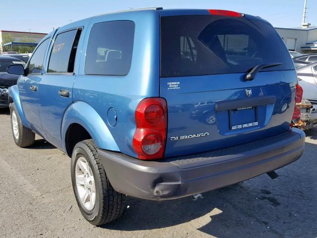 1D4HD38K35F506833 - 2005 DODGE DURANGO ST BLUE photo 3