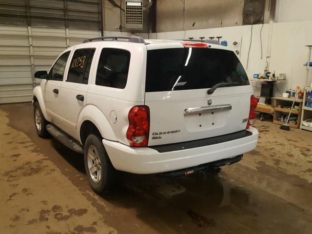 1D4HD48D44F170633 - 2004 DODGE DURANGO SL WHITE photo 3