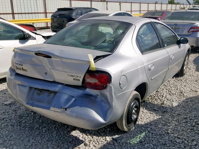 1B3ES56C45D165310 - 2005 DODGE NEON SXT GRAY photo 4