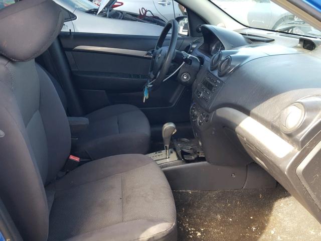 KL1TD56647B143341 - 2007 CHEVROLET AVEO BASE Mavi foto 5
