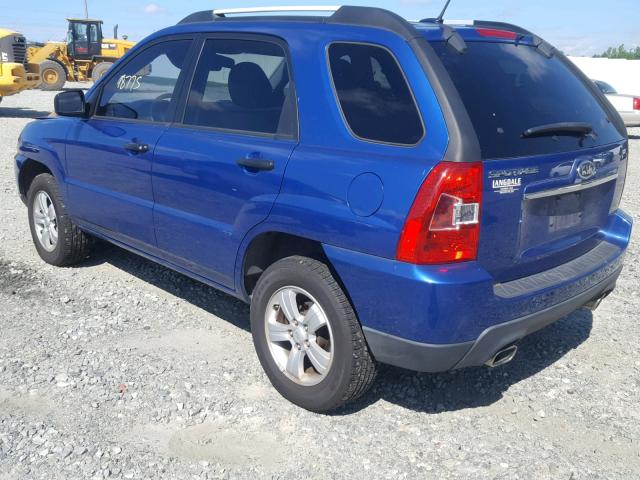 KNDJF724097563615 - 2009 KIA SPORTAGE L BLUE photo 3