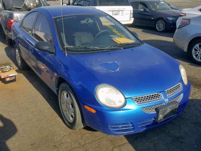 1B3ES56C44D536657 - 2004 DODGE NEON SXT BLUE photo 1