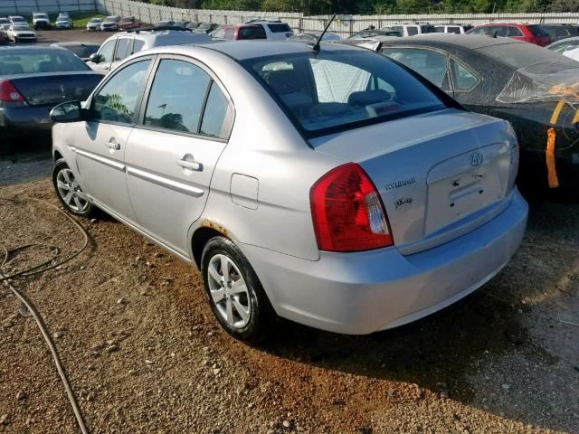 KMHCN46C99U314710 - 2009 HYUNDAI ACCENT GLS SILVER photo 3