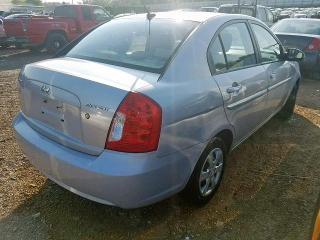 KMHCN46C99U314710 - 2009 HYUNDAI ACCENT GLS SILVER photo 4