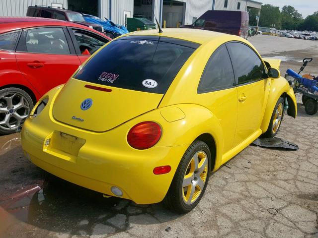 3VWCD21C52M449550 - 2002 VOLKSWAGEN NEW BEETLE 黄色 照片 4