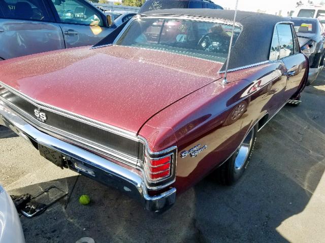 138177K155373 - 1967 CHEVROLET MALIBU SS 栗色 照片 4