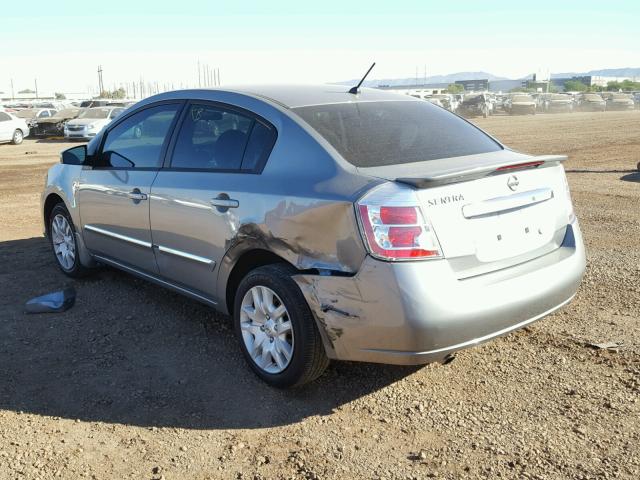 3N1AB6AP3CL697722 - 2012 NISSAN SENTRA 2.0 GRAY photo 3