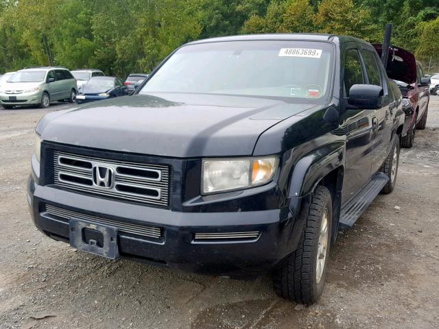 2HJYK16576H539205 - 2006 HONDA RIDGELINE BLACK photo 2