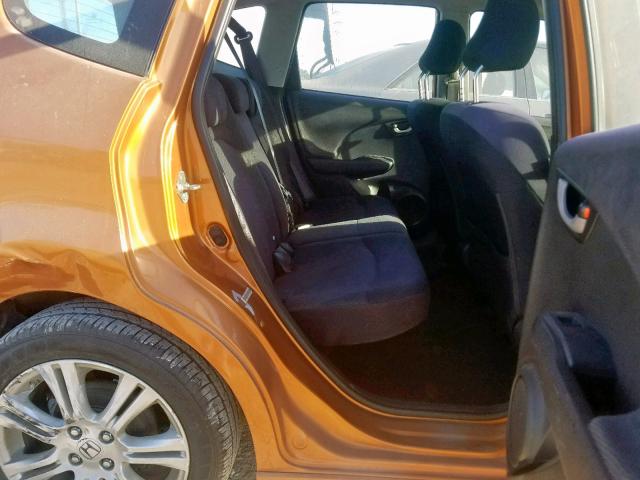 JHMGE8H42AC023106 - 2010 HONDA FIT SPORT ORANGE photo 6