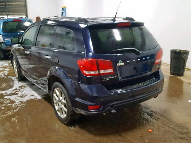 3D4PH3FG5BT537596 - 2011 DODGE JOURNEY CR BLUE photo 3