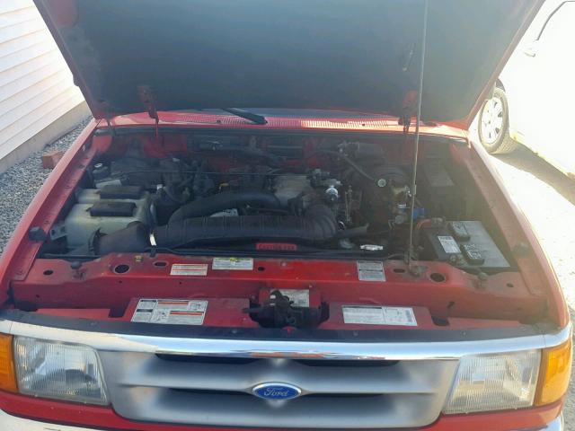 1FTCR14U8TPA25021 - 1996 FORD RANGER SUP RED photo 7