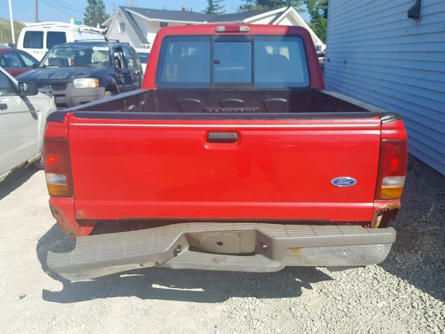 1FTCR14U8TPA25021 - 1996 FORD RANGER SUP RED photo 9