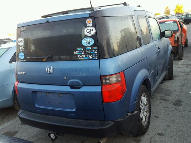 5J6YH28768L007113 - 2008 HONDA ELEMENT EX BLUE photo 4