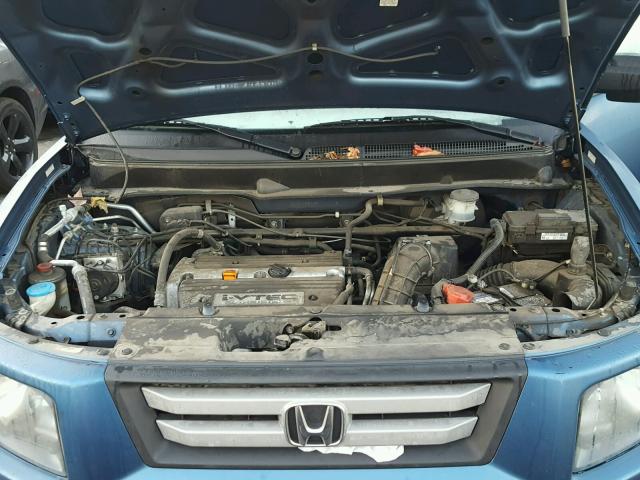 5J6YH28768L007113 - 2008 HONDA ELEMENT EX BLUE photo 7