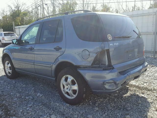 4JGAB57E54A495157 - 2004 MERCEDES-BENZ ML 350 BLUE photo 3