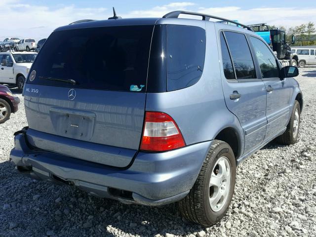 4JGAB57E54A495157 - 2004 MERCEDES-BENZ ML 350 BLUE photo 4