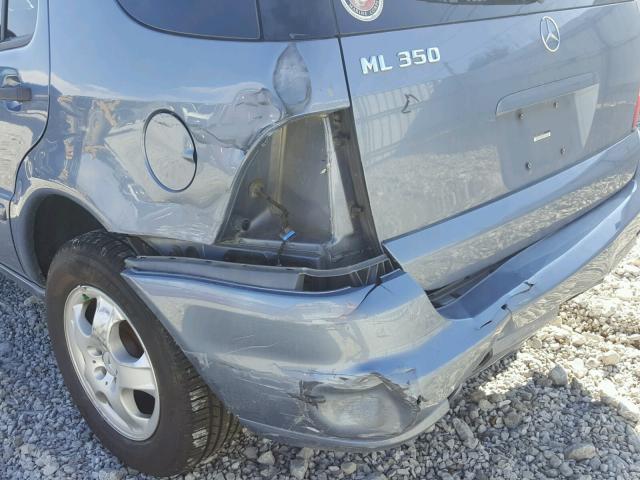 4JGAB57E54A495157 - 2004 MERCEDES-BENZ ML 350 BLUE photo 9