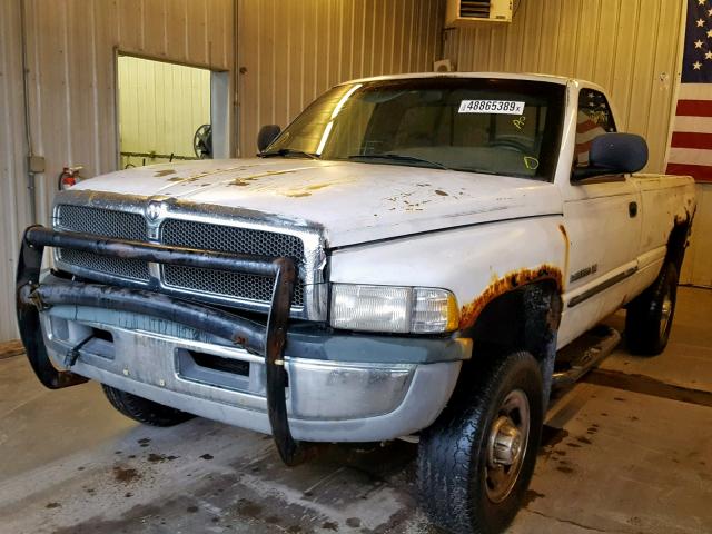 3B7KF26Z7WM204745 - 1998 DODGE RAM 2500 WHITE photo 2