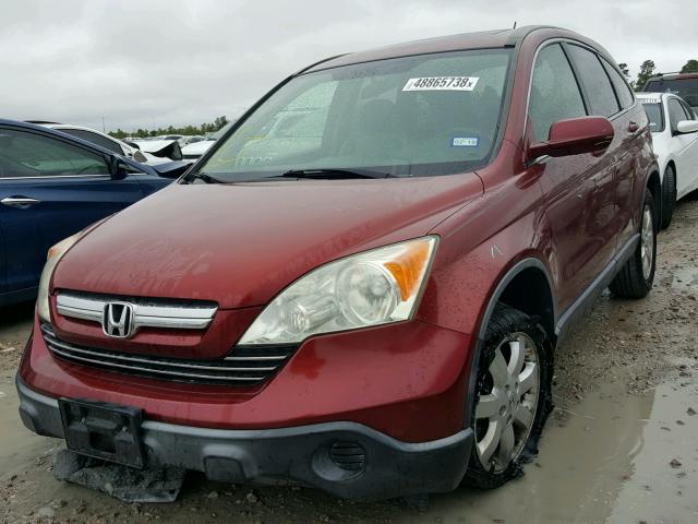 JHLRE38747C023000 - 2007 HONDA CR-V EXL MAROON photo 2