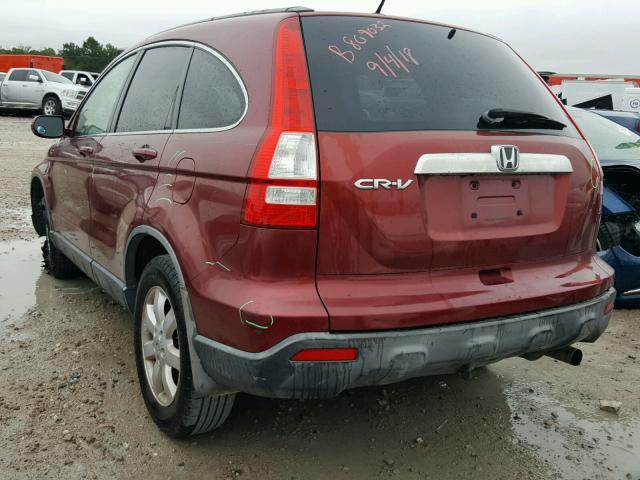 JHLRE38747C023000 - 2007 HONDA CR-V EXL MAROON photo 3