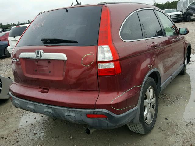 JHLRE38747C023000 - 2007 HONDA CR-V EXL MAROON photo 4