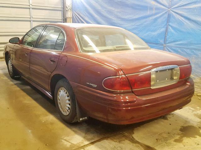 1G4HP54K214140869 - 2001 BUICK LESABRE CU BURGUNDY photo 3