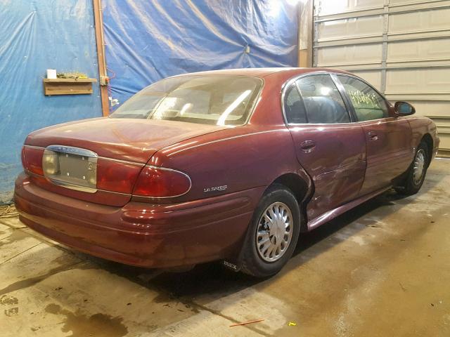 1G4HP54K214140869 - 2001 BUICK LESABRE CU BURGUNDY photo 4