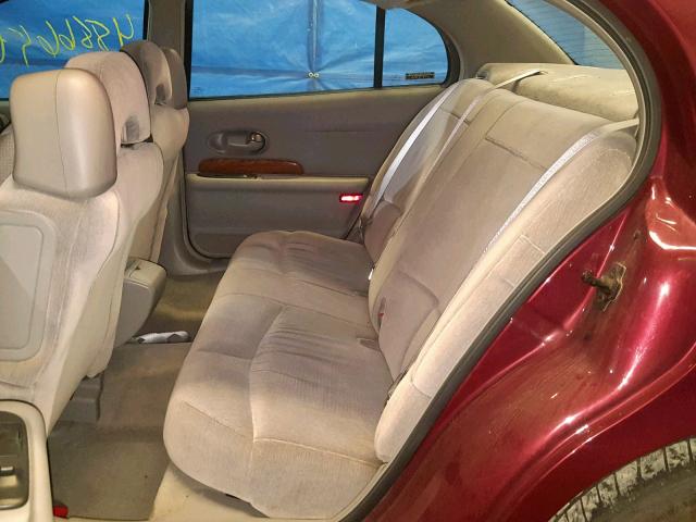 1G4HP54K214140869 - 2001 BUICK LESABRE CU BURGUNDY photo 6