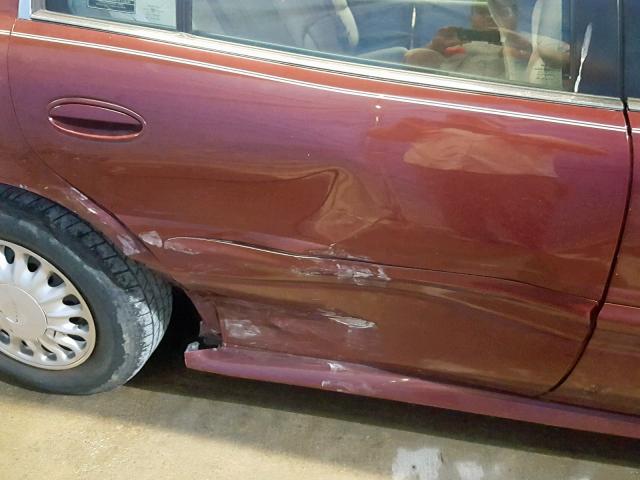 1G4HP54K214140869 - 2001 BUICK LESABRE CU BURGUNDY photo 9