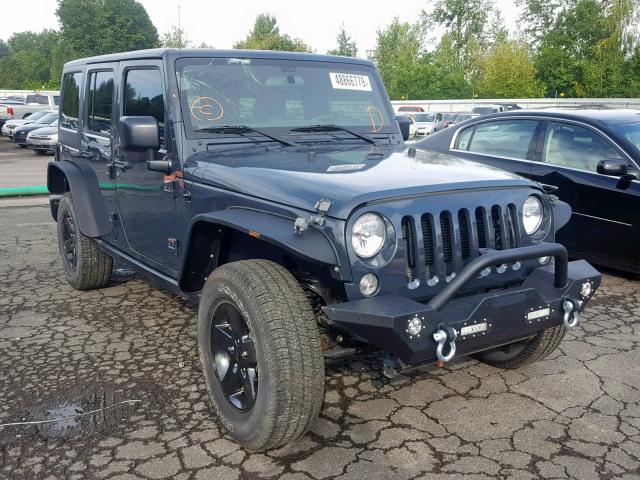 1C4BJWDG4HL655563 - 2017 JEEP WRANGLER U GRAY photo 1