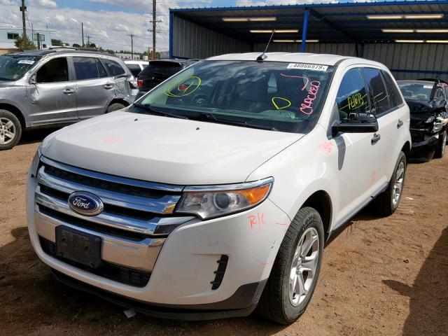 2FMDK4GC0DBB75514 - 2013 FORD EDGE SE WHITE photo 2