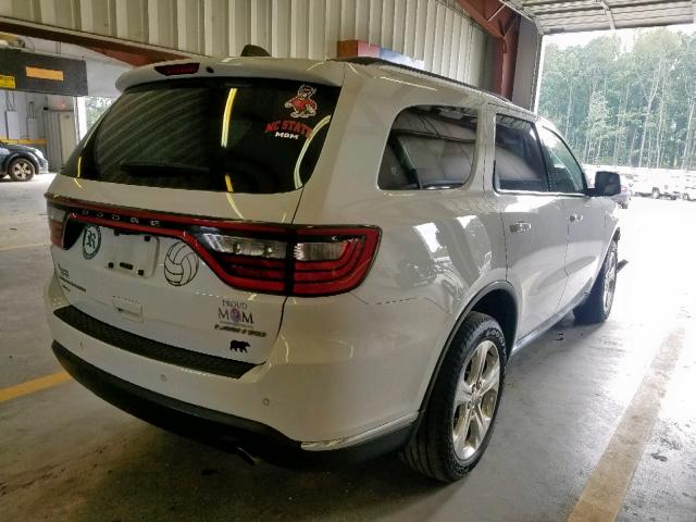 1C4RDJDG7FC870053 - 2015 DODGE DURANGO LI WHITE photo 4