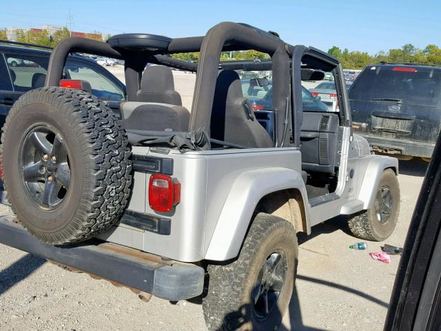 1J4FA39S35P363883 - 2005 JEEP WRANGLER X SILVER photo 4