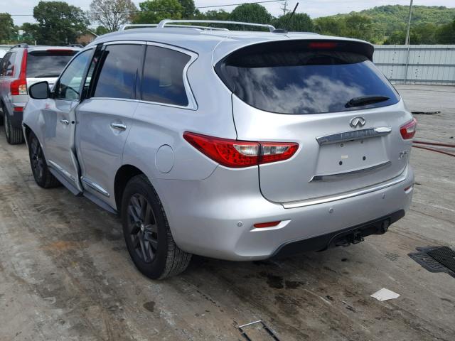 5N1AL0MM7DC312406 - 2013 INFINITI JX35 BASE SILVER photo 3