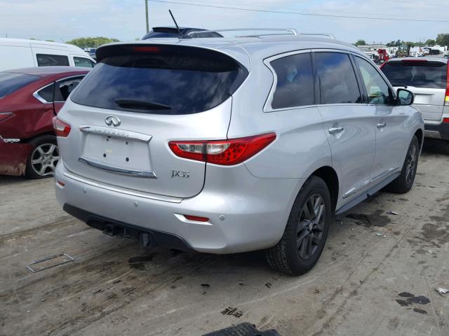 5N1AL0MM7DC312406 - 2013 INFINITI JX35 BASE SILVER photo 4