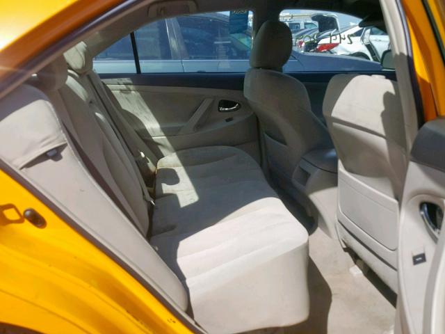 4T1BF3EK2BU768654 - 2011 TOYOTA CAMRY BASE YELLOW photo 6