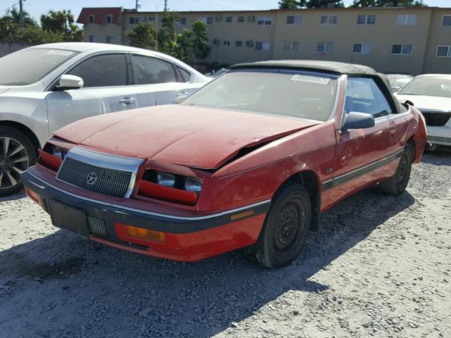 1C3XU4532NF262463 - 1992 CHRYSLER LEBARON 红色 照片 2