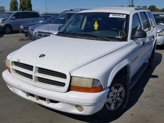 1B4HR28N01F578504 - 2001 DODGE DURANGO WHITE photo 2