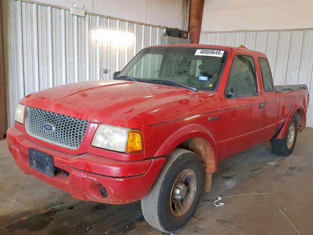 1FTYR14U52PA06799 - 2002 FORD RANGER SUP RED photo 2