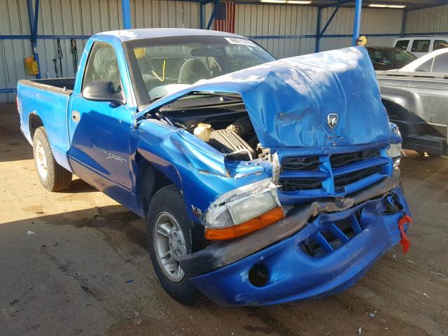 1B7FL26X7XS288311 - 1999 DODGE DAKOTA BLUE photo 1