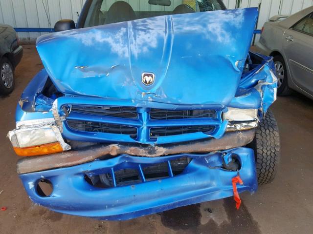 1B7FL26X7XS288311 - 1999 DODGE DAKOTA BLUE photo 7