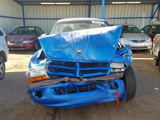 1B7FL26X7XS288311 - 1999 DODGE DAKOTA BLUE photo 9