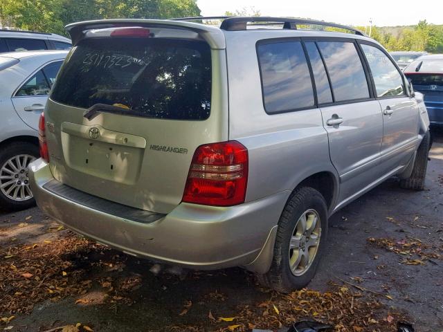 JTEHF21A520050475 - 2002 TOYOTA HIGHLANDER SILVER photo 4