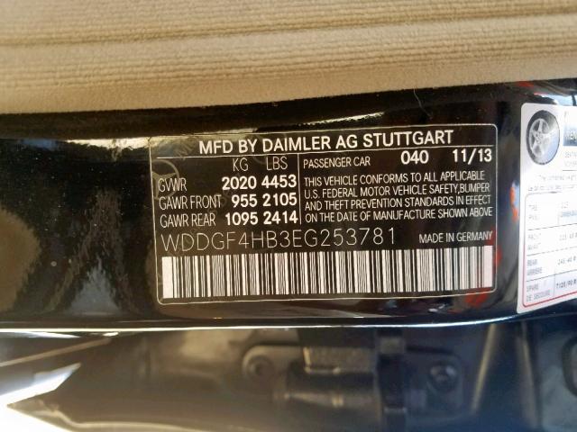 WDDGF4HB3EG253781 - 2014 MERCEDES-BENZ C 250 BLACK photo 10