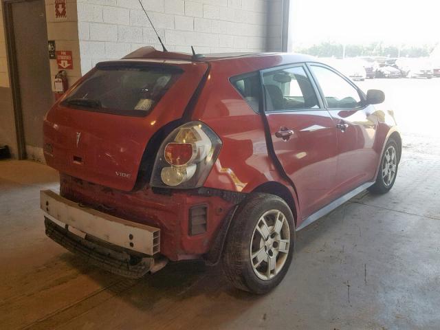 5Y2SP67089Z429652 - 2009 PONTIAC VIBE RED photo 4