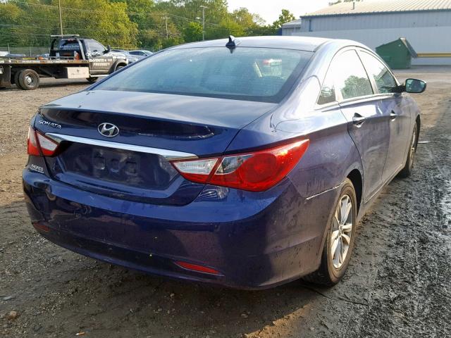 5NPEB4AC7DH726852 - 2013 HYUNDAI SONATA GLS BLUE photo 4