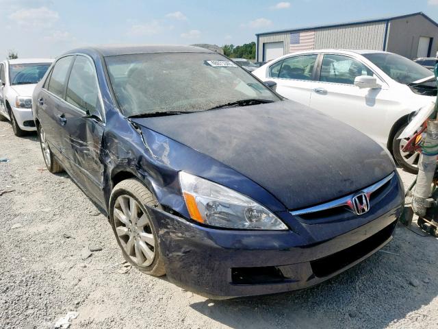 1HGCM66547A040515 - 2007 HONDA ACCORD EX BLUE photo 1