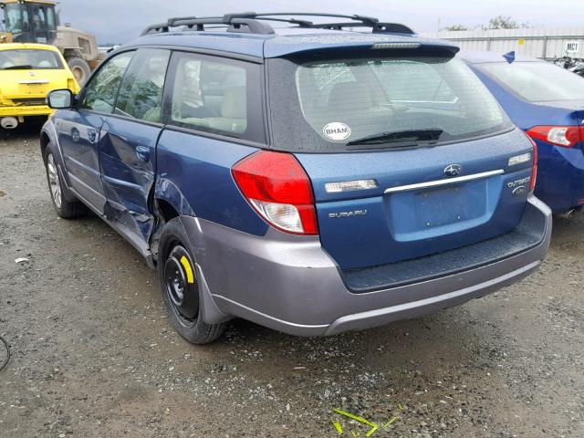 4S4BP86C984331275 - 2008 SUBARU OUTBACK 3. BLUE photo 3