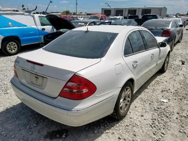 WDBUF65J13A215825 - 2003 MERCEDES-BENZ E 320 WHITE photo 4